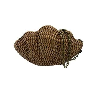 Kayu Woven Tan Women's Bag with Chain Strap